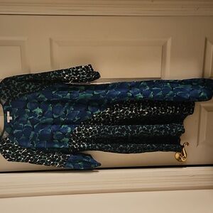 Chico's Blue and Green Asymmetrical Dress